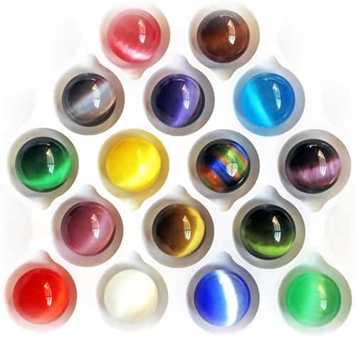 Miniatura 7 de Bolas Baoding de cristal artificial rojo de ojo de tigre de 2 pulgadas, bolas de cristal colorido curativo para terapia de manos, alivio de ansiedad