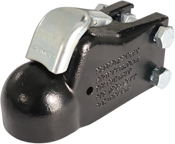 Demco Metal Handle Trailer Coupler 2-5/16 Ball & 5-Position Weld-On Vertical Channel - 21K