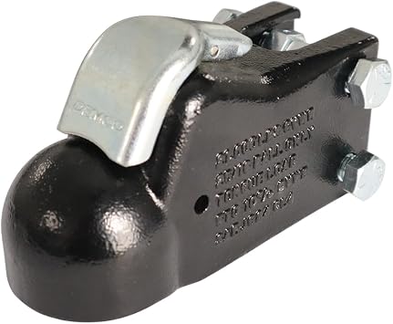 Demco Metal Handle Trailer Coupler 2-5/16 Ball & 5-Position Weld-On Vertical Channel - 21K