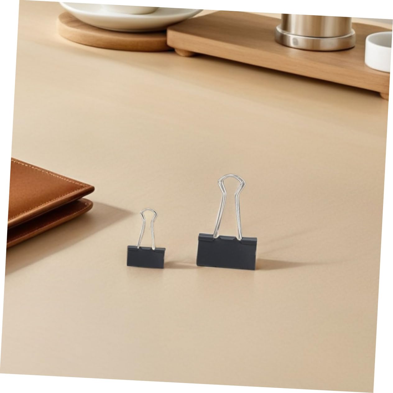 SHINEOFI 120 Piezas Clips de Carpeta de Metal Clips Pequeños para Papel Sujetadores Metálicos para Papel Abrazaderas Metalicas para Carteles de Suministros de Oficina