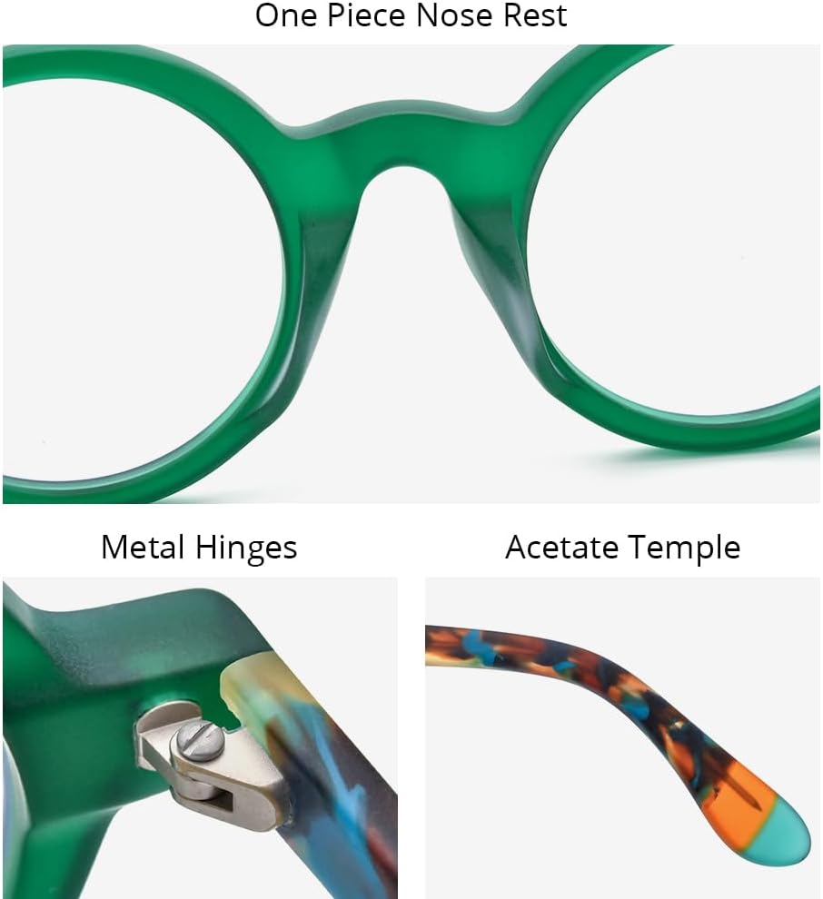 HEPIDEM Multicolor Acetate Glasses Frame Women Vintage Round Eyeglasses Men Optical Spectacles 9270 - Image 6
