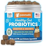 Dog Probiotics, Honey Chicken Flavor, 120 Soft Chews for Digestive & Gut Health, Immune Support Supplement, Gas Relief, Anti-Diarrhea, Helps with Allergies, Upset Stomachs, Yeast and Itchy Skin