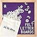 Felt Letter Board, 10x10in Changeable Letter Board with Letters White 300 Piece - Felt Message Board, Oak Frame Wooden Letter Board for Baby Announcements, Milestones, Office Decor (Royal Purple)