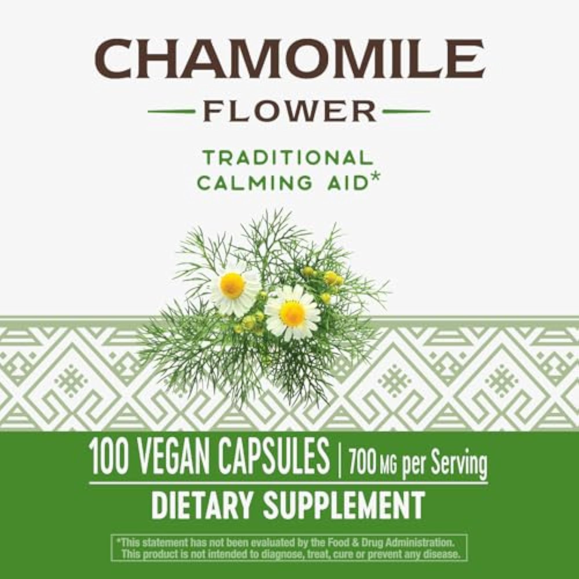 Chamomile Flowers Nature's Way, 350 mg, 100 Veg Capsules
