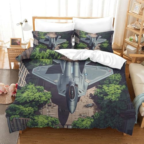 Housse de couette armée de l'air en microfibre zippée et résistante - 2
