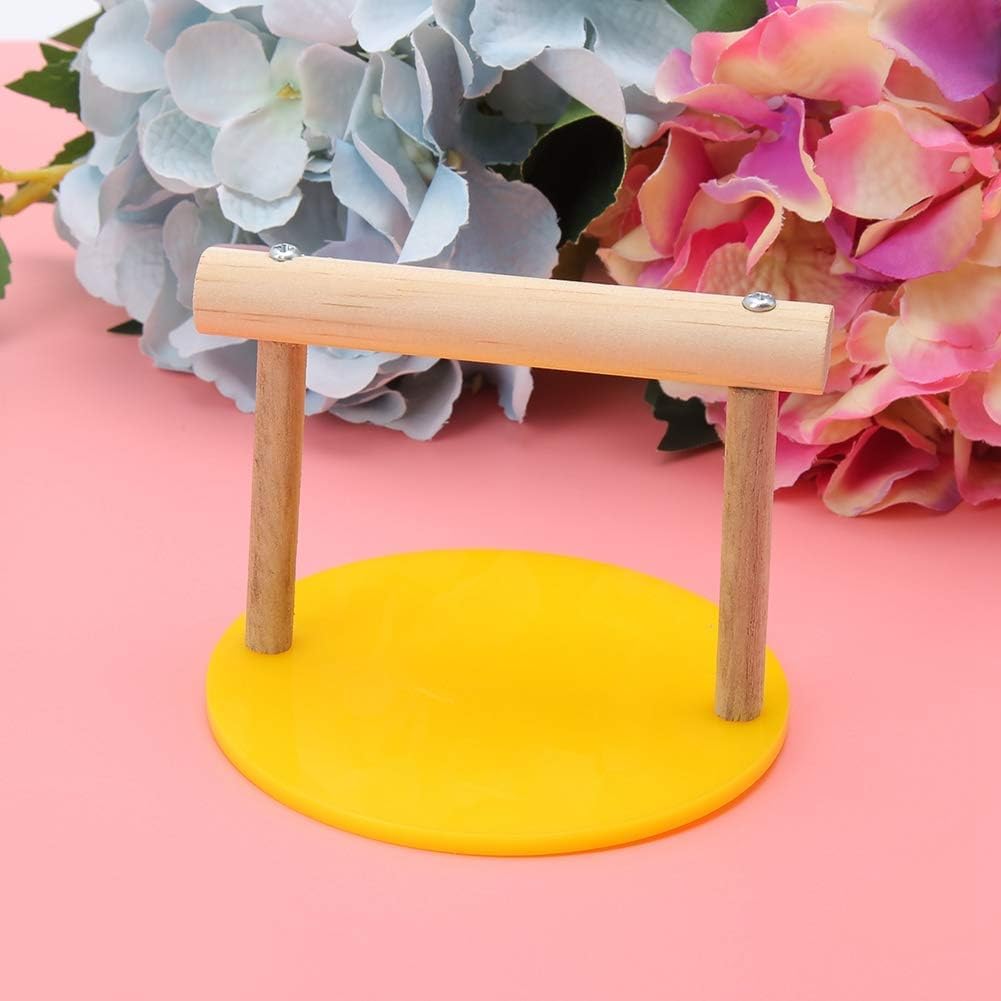 Trespolo per pappagallo Supporto portatile in legno Parco giochi per uccelli Accessori per gabbia Mordace per addestramento