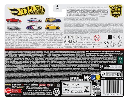 Image of Hot Wheels Premium Car Culture 2-Pack 1:64 Scale Unique Compilations Real Riders Tires Metal Metal Body Toy Collectors JBK99, White