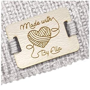 Personalised Set of 50 Cream 28x18mm Fau...