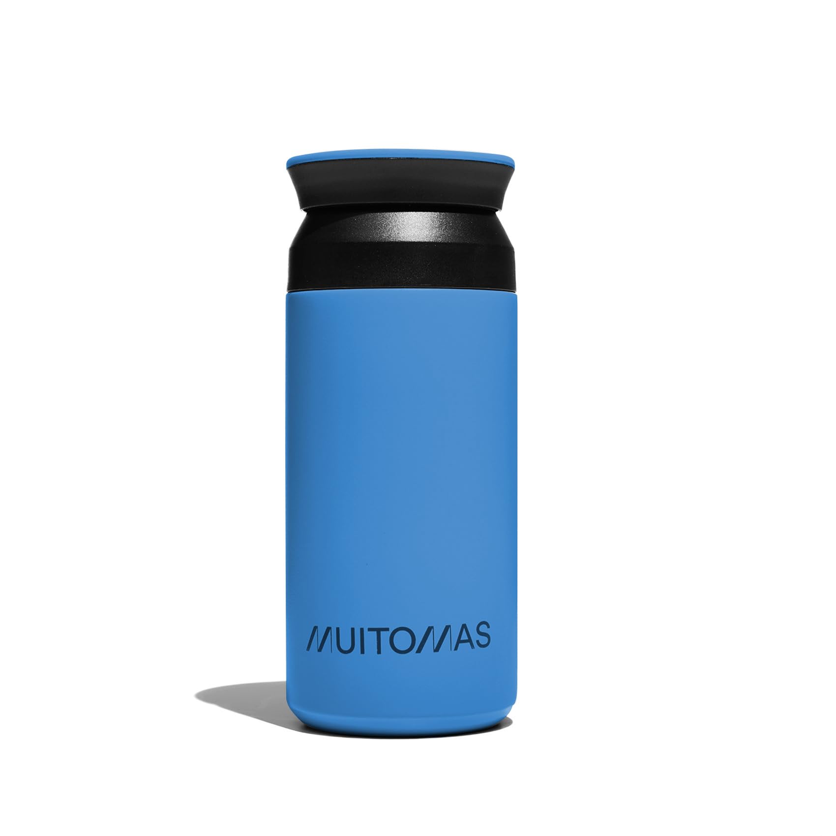 Muitomas, Thermal Water Bottle, 350 ml, Lightweight and Portable Steel Thermal Bottle, Elegant Design with Airtight Closure, Blue