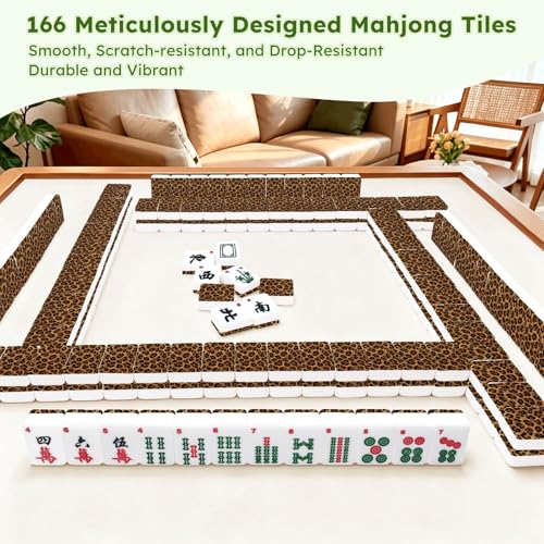 Set American Mahjong con fichas acrílicas 1.4'' y bolsa miniatura 7