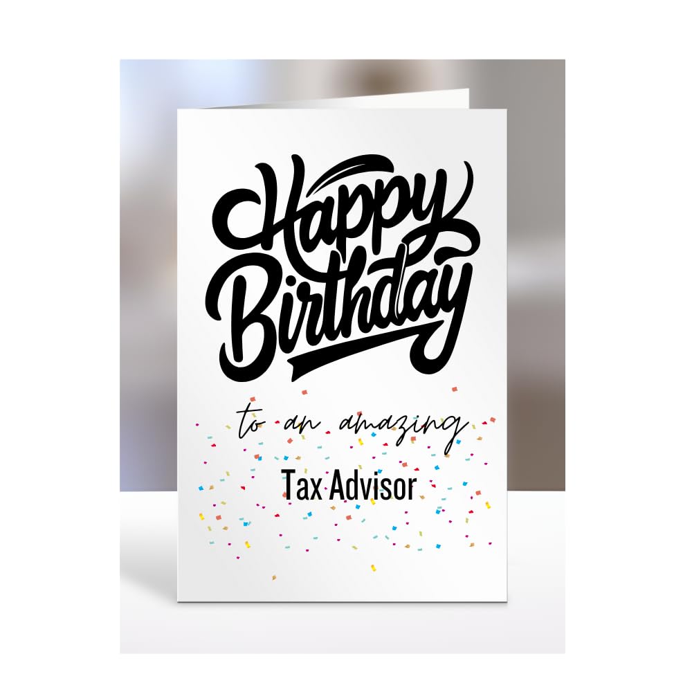 Card for Tax Advisor, Happy Birthday Gifts for Men or Women, Him, Her, Presents for Christmas, Appreciation, To an amazing, A5-167b_8