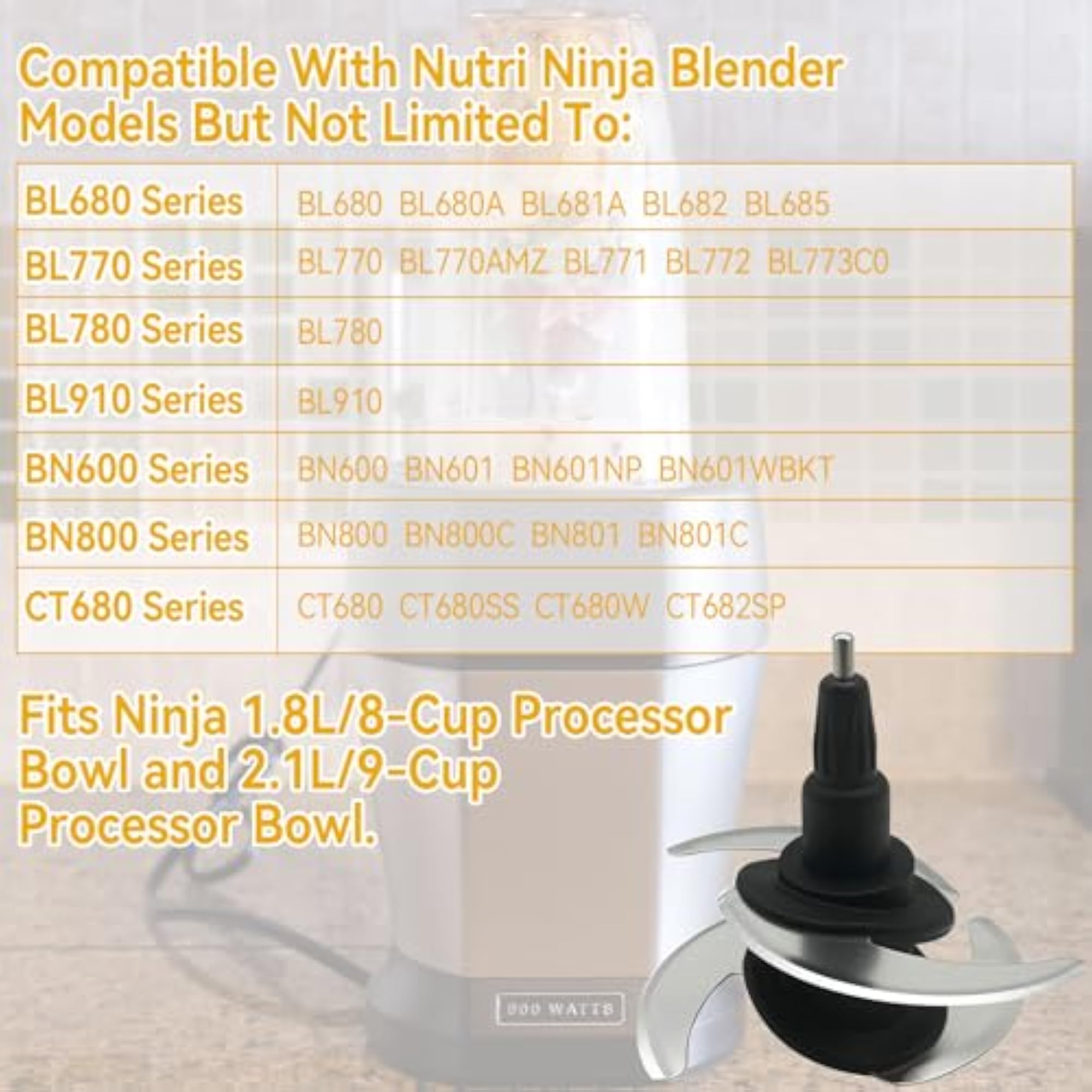 Blender 4 Blade Replacement for Ninja Food Processor
