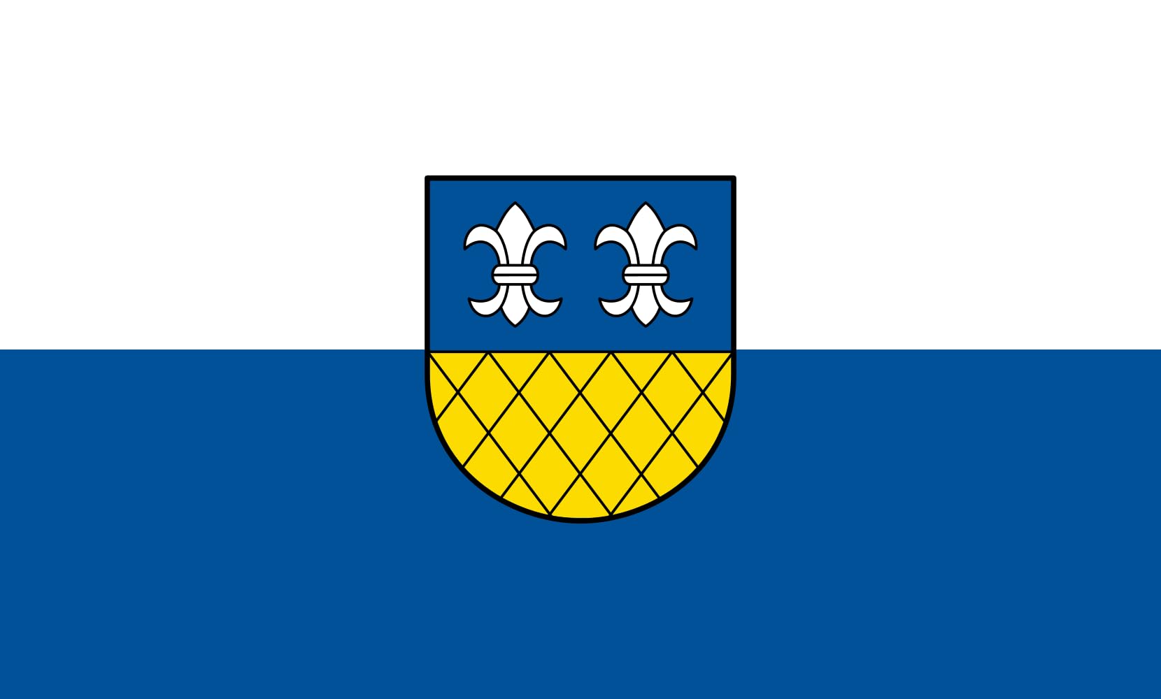 Drapeau Balgheim 90x150cm | Pavillon format paysage grand format de 1.35m² pour mât extérieur
