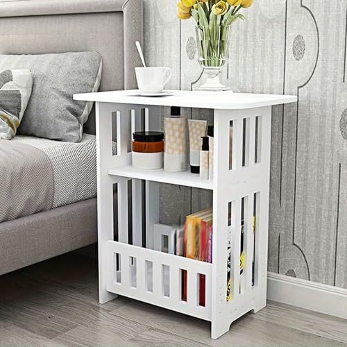 M.J COMFY-LIFE Slim Side Table 3-Tier Storage Table 49x44x30