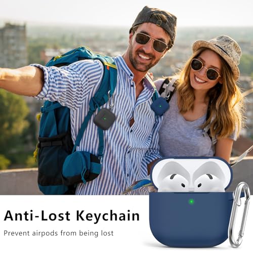 Image of Ljusmicker for AirPods 4 Case 2024 with Cleaner Kit,Midnight Blue