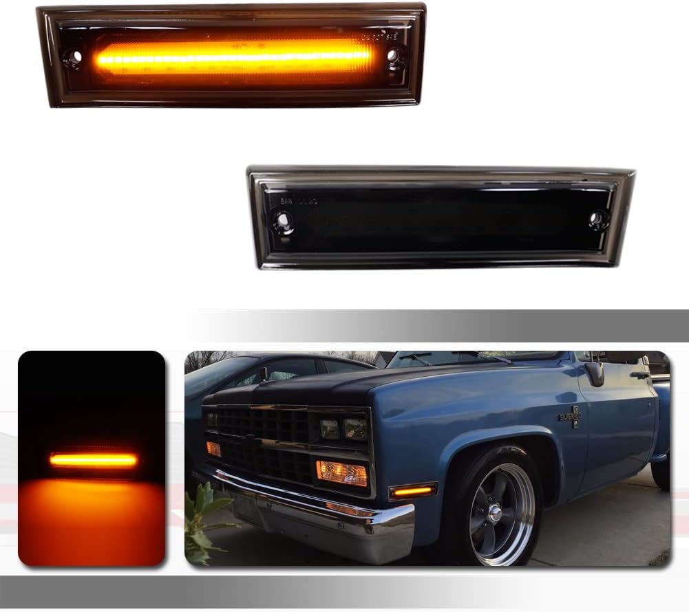 For 1981 1982 1983 1984 1985 1986 1987 1988 1989 1990 1991 Chevrolet Pickup Blazer Jimmy Suburban C10 C20 C30 GMC Front Fender Bumper side Marker Lights 915557 915558 GM2550115 GM2551107