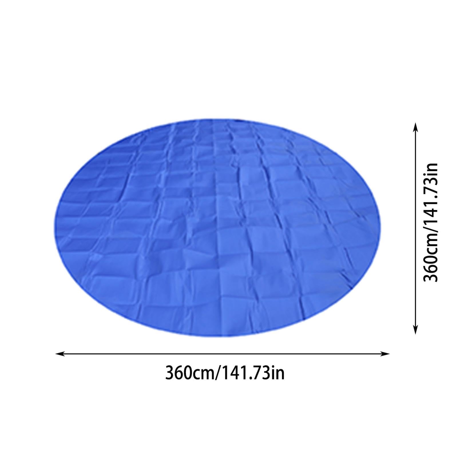 Round Pool Liner Pad for Above Ground Pools 96in to 177in Heavy Duty Under Floor Puncture Material Easy Installation Pond Tarp Ground from Nails Stones (360x360x1cm)