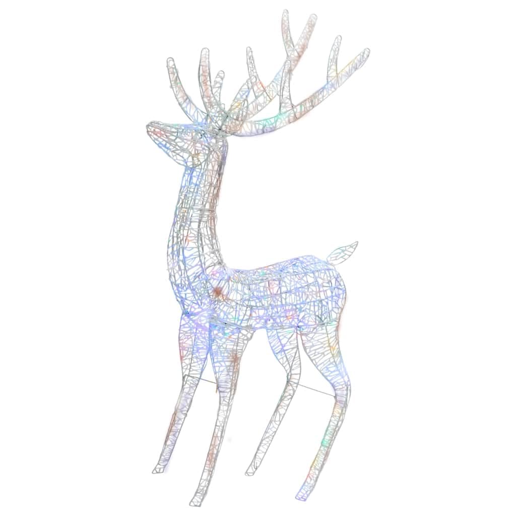 XXL Rentiere Weihnachtsdekoration Acryl mit 250 LED, 3 Stück, 180 cm Höhe, wetterbeständig, USB-Anschluss, 8 Lichtmodi, für Garten, Balkon, Terrasse, Innen und Außenbereich