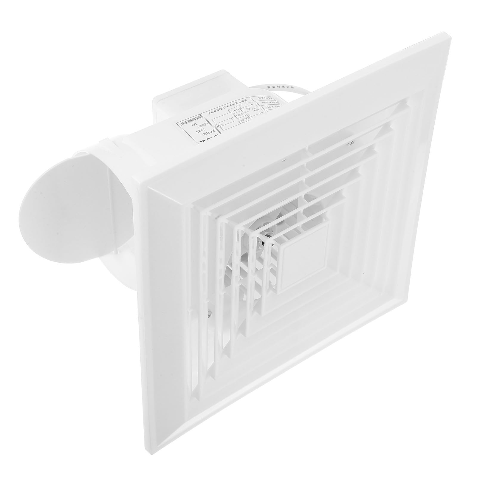Ventola di Ventilazione da Bagno Incassata Bianca ABS per Casa