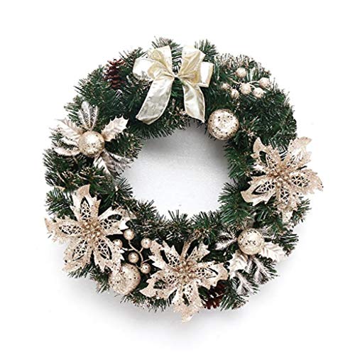 Couronnes de Noël pour porte d'entrée : décoration suspendue sans trace ni chute