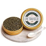 Petrusco River Beluga Hybrid Caviar Premium Black Sturgeon Roe 1.7oz