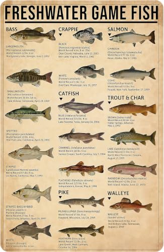 Vintage Fresh Water Gamefish Metal Sign
