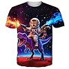 Cozople Tshirt for Men Funny Short Sleeve T-Shirts Novelty Cat Dinosaur Shirt 3D Printed Graphic Tees for Party Activity