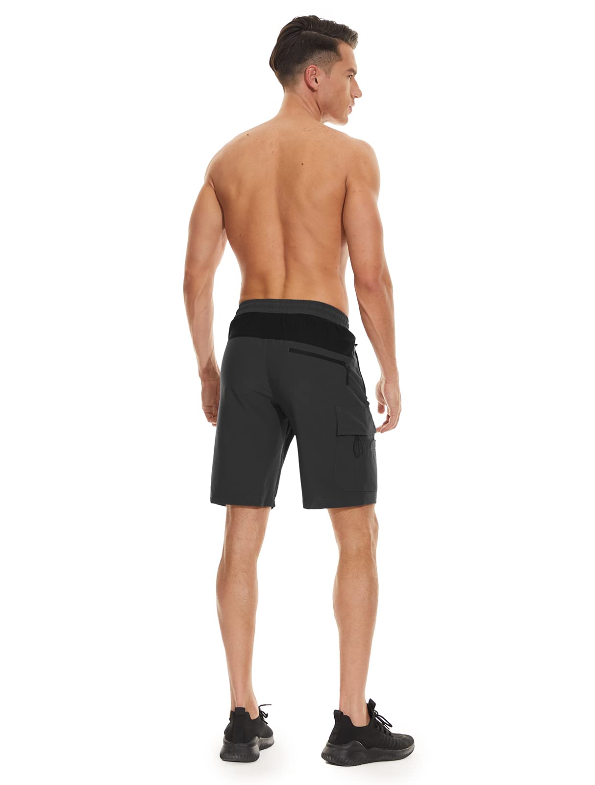 Wespornow Bermuda Homme 5 Poches Sport Séchage Rapide Pantalon Court Extérieur Stretch Randonnée Trekking