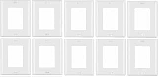 (10 Pcs) 15 Amp Decorator Receptacle Duplex Wall Outlet Plate Cover, Size 1-Gang 4.50