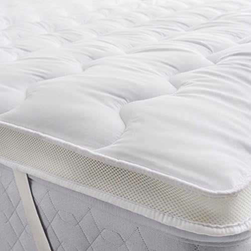 "AIRFLOW" Double Size Mattress Topper Protector Pad, Corner Straps