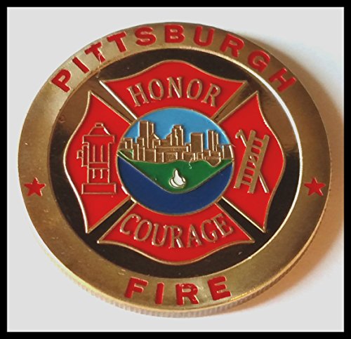 Pittsburgh Fire Department Firefighter Colorized Challenge Art Coin