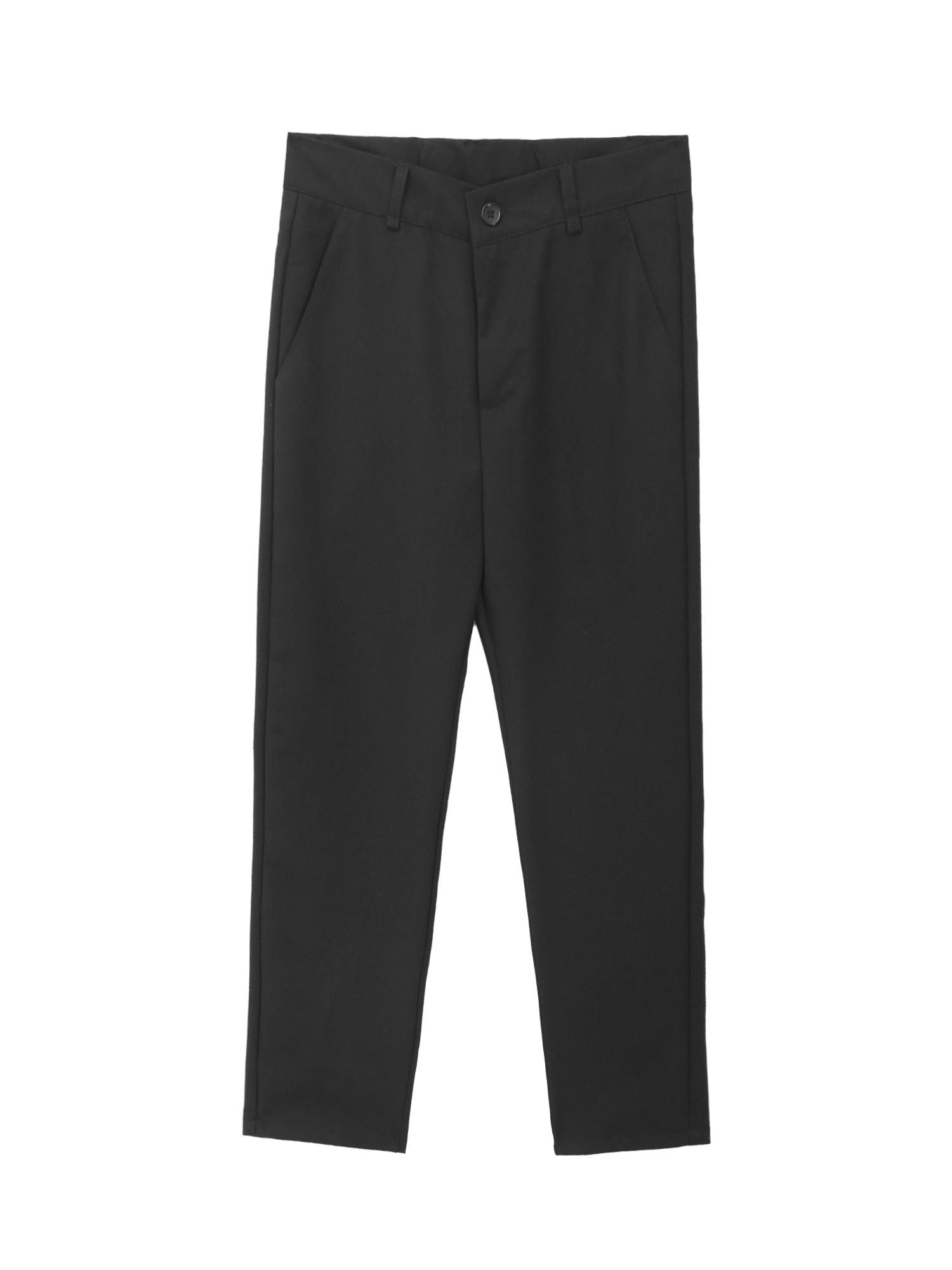 Alvivi Pantalones de Traje de Caballero para Niños Pantalones Largos de Rectos Pantalones de Vestir de Color Sólido para Fiesta Boda Comunión Bautizo 1-18 Años