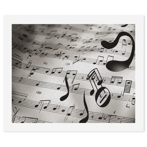 Kit peinture par numéros notes de musique toile adulte débutant décoration maison 40x50
