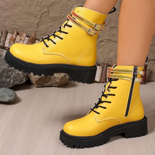 Botas de vestir para mujer con plataforma zapatos cómodos e informales de otoño 3