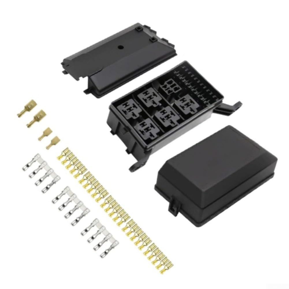 de Relés y Fusibles 6 Vías 12V Impermeable para Coche de Relés(6-channel)