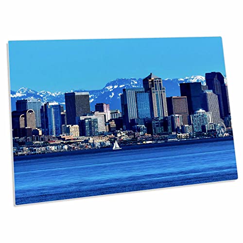 3dRose Seattle Skyline Desk Pad 58.4x40.6 cm