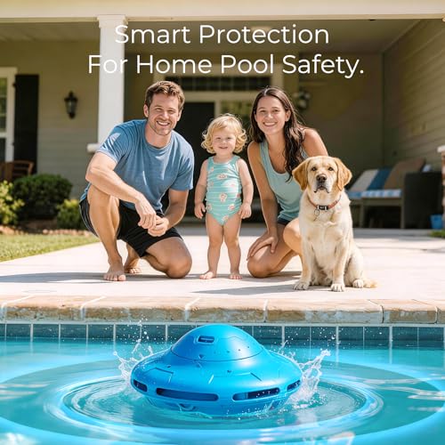 Smart Pool Alarm with App Connectivity | Real-Time Phone Alerts & Adjustable Sensitivity | LED Status Monitoring | for Inground & Above Ground Pools | Housewarming Gift Pool Owners Sky Blue by INFLVA - Image 8