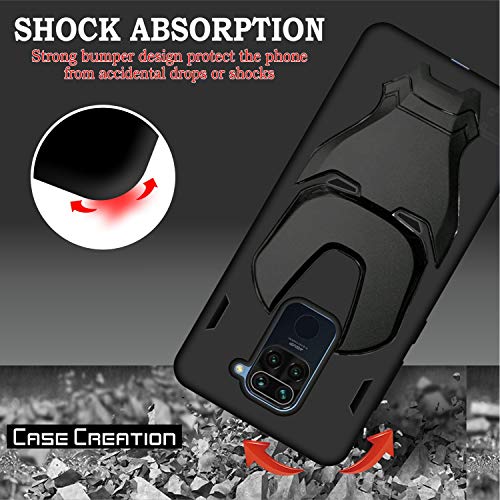 Image of COVERLY Official 3D Touch Feel Trending Real Hero Avenger Logo Mask Soft Rugged Grip Iron Man Super Power Cartoon Movie Silicone Matte Strong Back Cover for Xiaomi Redmi Note 9 2020- Black