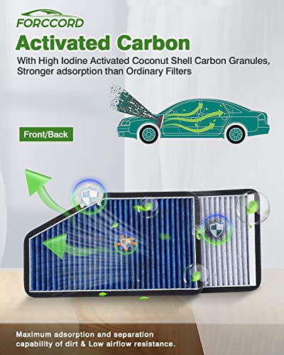 Image of 2-Pack Cabin Air Filters for Escape 2007-12, Tribute 2008-11, Mariner 07-11 | Replace#CF10548,Cabin Filter Automotive Replacement Passenger Compartment Air Filters Car Accessories
