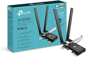 TP-Link AX3000 Dual-Band Wi-Fi 6 Bluetooth 5.2 PCIe Adapter with Two Antennas, specialized heatsink, 1024-QAM, Ultra-Low Latency, Intel® Wi-Fi 6 Chipset, Supports Windows 10/11(64bit) (Archer TX55E)