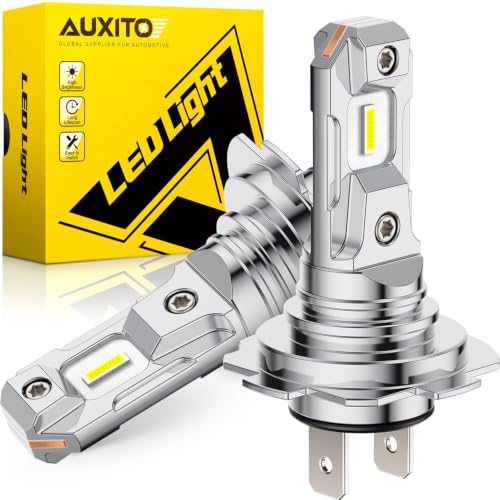 Image of AUXITO H7 Bulbs 98,000LM 1500% Brighter 6500K White, Plug and Play,2PCS