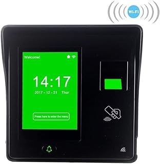 JUJETO Employee Time Clock, Standard WI-FI Fingerprint Employee Attendance Machine Staff Time Tracking Fingerprint Door Controller Big Touch Screen Office Punch Clock, Fingerprint Attendance