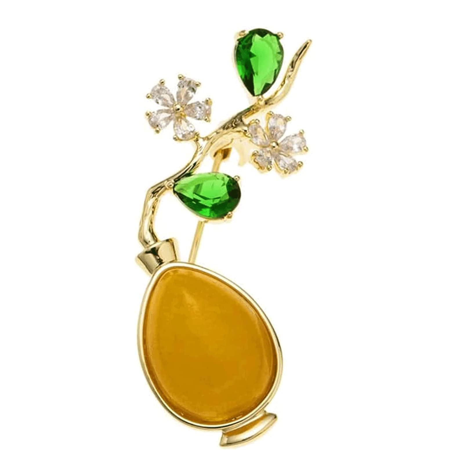LNNSHX Broschen Kupfer Vintage Brosche Elegante Exquisite Kunst Kragennadel für Strickjacke Schal Pin Schmuck Geschenk Kragen Clips Anstecknadel ()