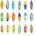 18pcs Surfboard Centerpiece Sticks Summer Surfing Birthday Party Decorations Surf Surfboard Theme Party Table Toppers for Surfer Birthday Party Summer Beach Party Baby Shower Supplies