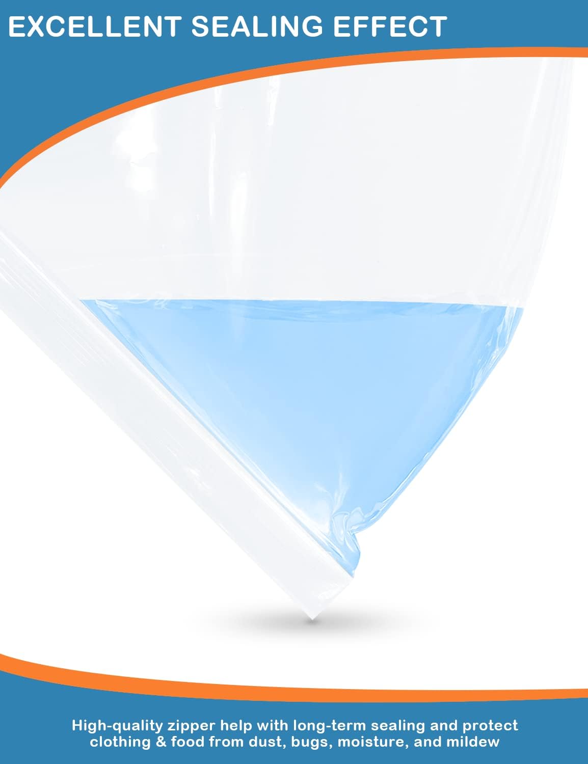 大型プラスチックバッグ 25枚パック 収納用 - 5ガロン クリアフリーザーバッグ 18インチ x 24インチ 高耐久 再利用可能