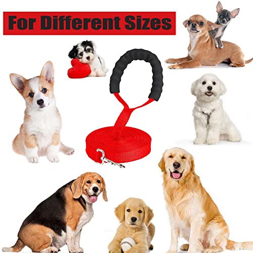 Longe pour chien 50m robuste de qualité supérieure rouge - 5