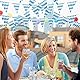 30M Bayrische Deko Oktoberfest Party Girlande Oktoberfest Wimpel Bayern Deko Wimpelkette Blau und Weiß Wetterfest Banner Schulanfang Einschulung Deko