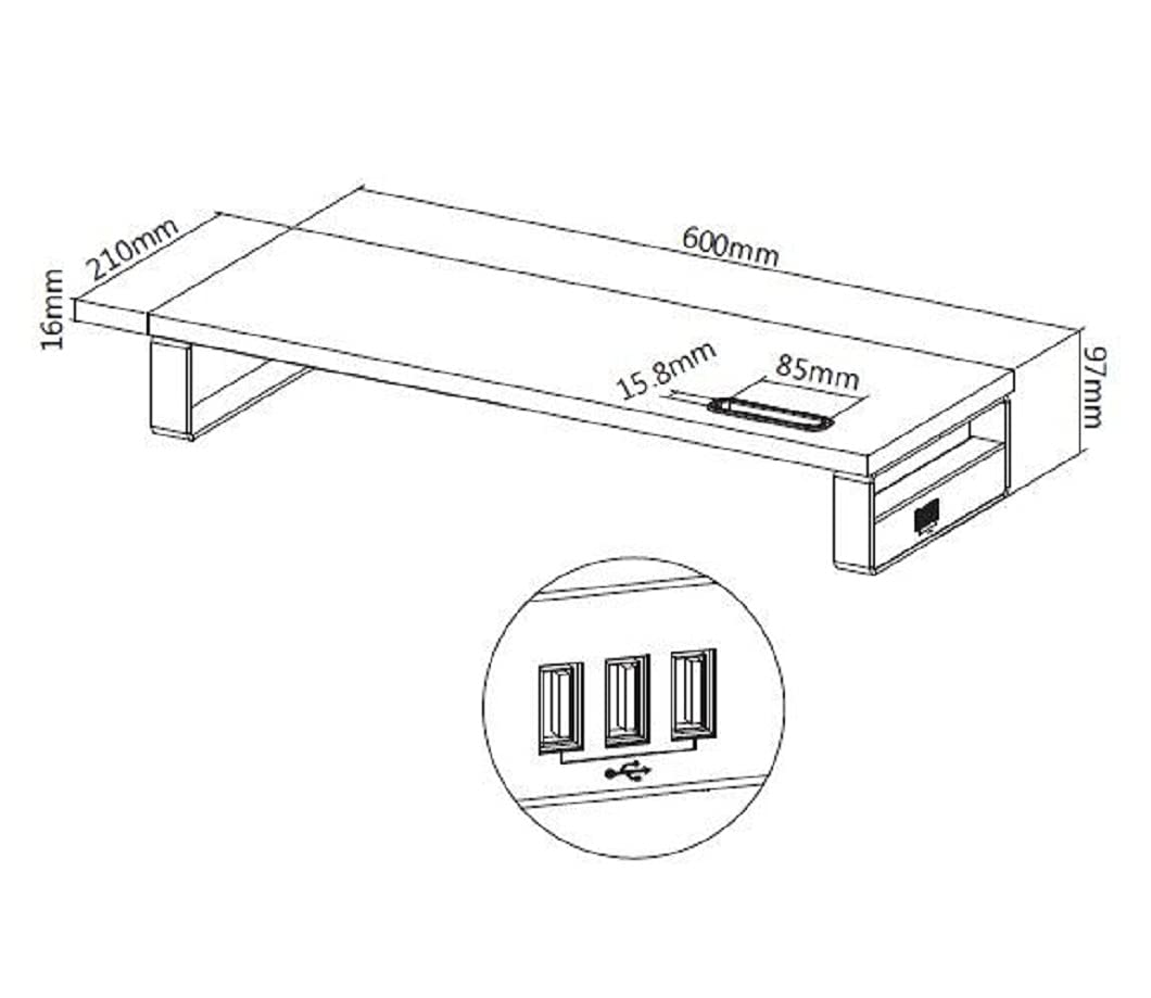 EQUIP soporte para monitor Independiente Negro