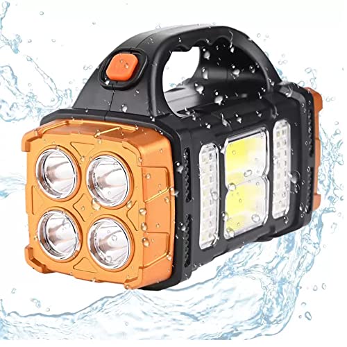 Image of Care 4 Multifunctional Solar Waterproof LED COB Flashlight | Portable & USB Charging Twin Bulb Torch for Emergency Outdoor Camping Hiking