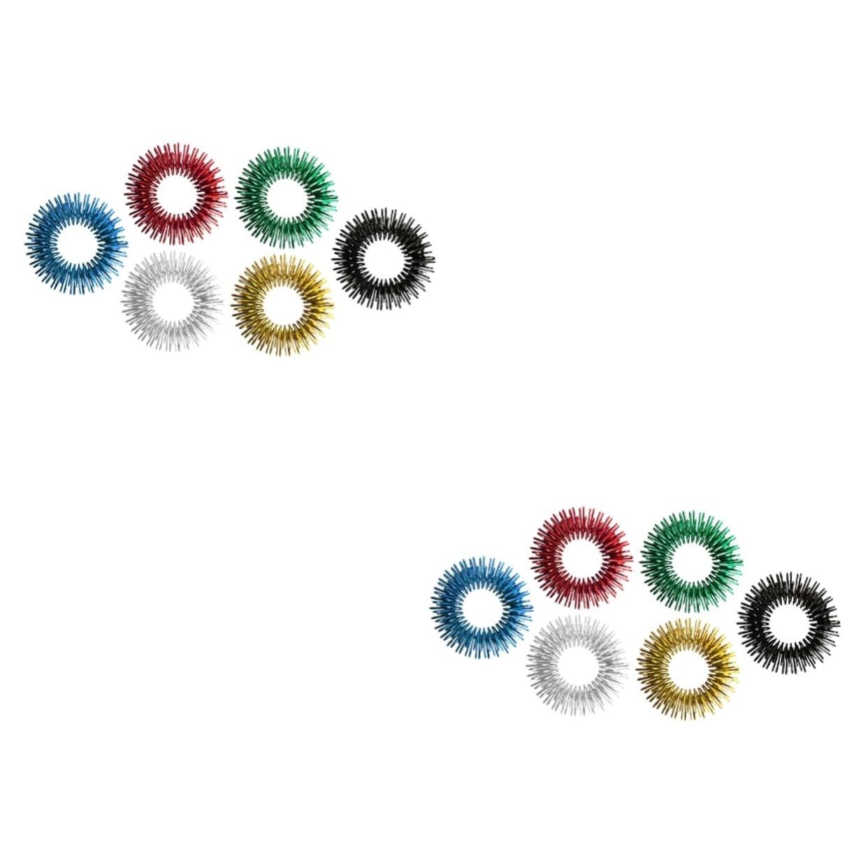 BCOATH 2sets Finger Massage Tool Acupressure Ring for Relief Hand Toy for Children Adults 6pcs*2